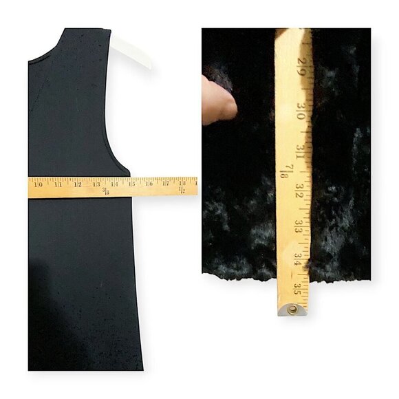 ASOS Black dress with Faux fur trim at the hem line,  size 2 - Picture 12 of 14